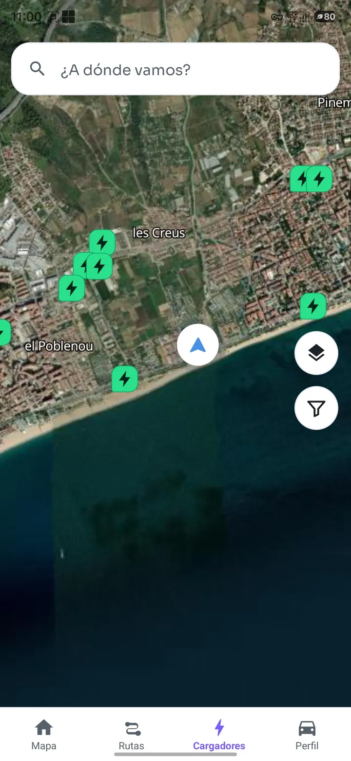 Mapa de cargadores